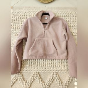 Aritizia TNA Polar 1/2 zip Cropped Fleece Pullover